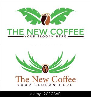 Agriculture Coffee Shop logo design Stock Vector