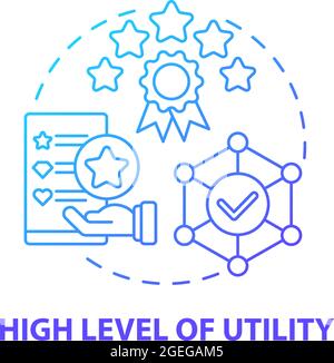 High utility level concept icon Stock Vector