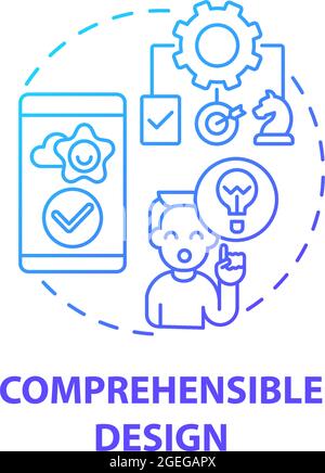 Comprehensible design concept icon Stock Vector