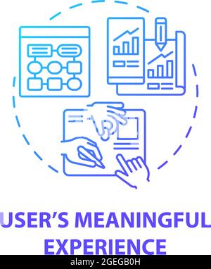 User meaningful experience concept icon Stock Vector
