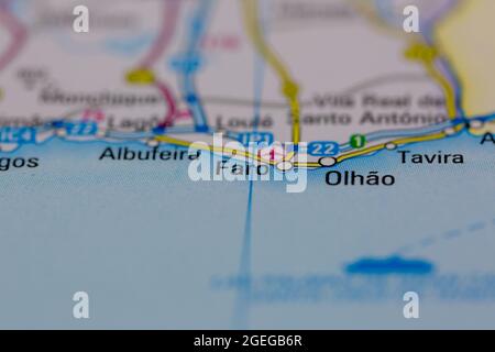 Faro on a map hi-res stock photography and images - Alamy