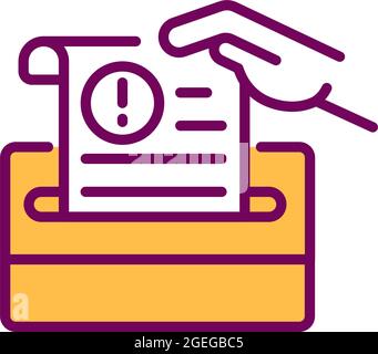 Document RGB color icon Stock Vector