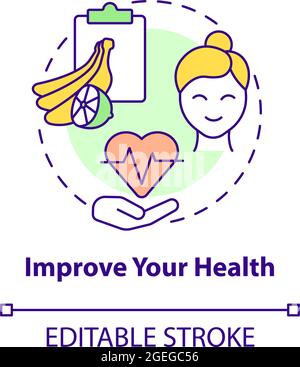 Improve health concept icon Stock Vector Image & Art - Alamy
