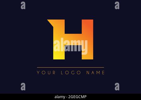 Initial Letter H Font with Gradient Color  icon logo design illustration Stock Vector