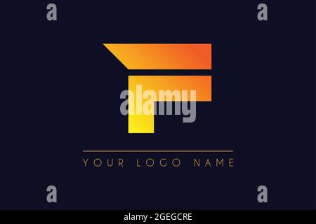 Initial Letter F Font with Gradient Color  icon logo design illustration Stock Vector