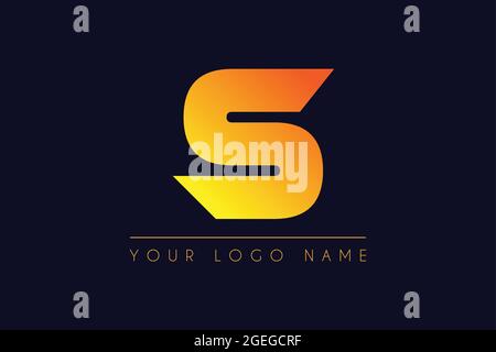 Initial Letter S Font with Gradient Color  icon logo design illustration Stock Vector