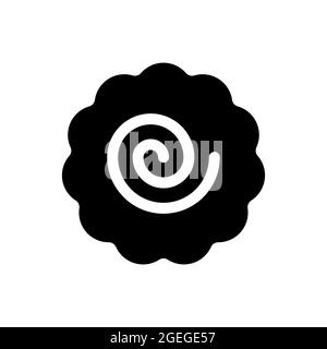 Narutomaki or kamaboko surimi vector filled icon Stock Vector