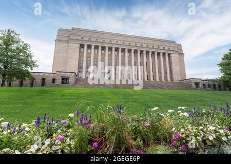 Parliament House - Parliament of Finland Building - Helsinki, Finland Stock Photo