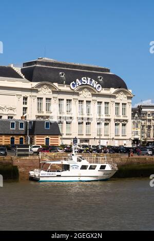 Deauville, France - August 6, 2021: The Casino building in Deauville, Normandy, France. Stock Photo