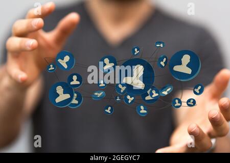 Business and communications group digital Stock Photo