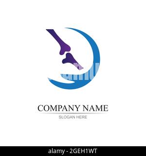 Bone health care logo and symbol vector illustration design template Stock Vector