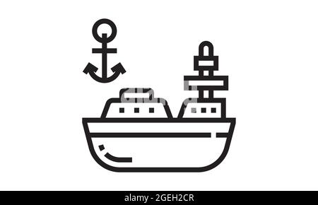 Marine ship icon simple style vector image Stock Vector