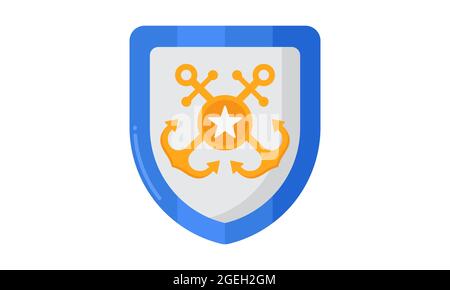 Nautical anchor sea marine navy icon vector image Stock Vector