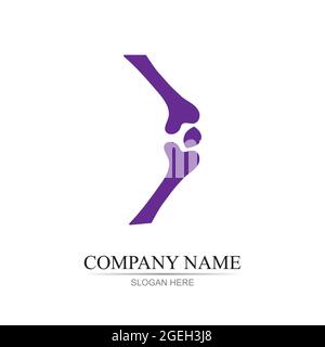 Bone health care logo and symbol vector illustration design template Stock Vector