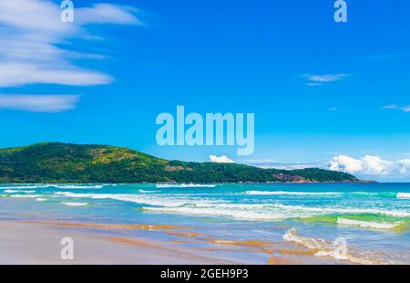 Amazing Praia de Lopes Mendes beach on the big tropical island Ilha Grande in Angra dos Reis Rio de Janeiro Brazil. Stock Photo