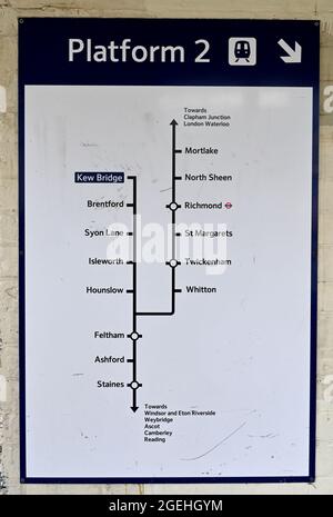 Brentford London , England , UK - Kew Bridge station beside the new ...