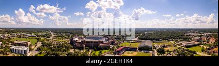 Tallahassee, FL, USA - August 15, 2021: Aerial panorama Bobby Bowden Field at Doak Campbell Stadium Stock Photo