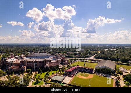 Tallahassee, FL, USA - August 15, 2021: Aerial photo Bobby Bowden Field at Doak Campbell Stadium Stock Photo