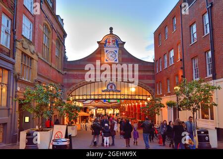 WINDSOR, UNITED KINGDOM - Aug 01, 2019: The Christmas lights in Windsor Berkshire, United Kingdom Stock Photo