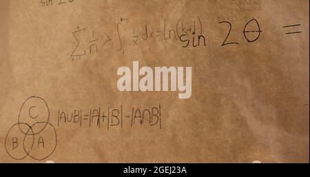 Mathematical equations and figures 4k Stock Photo - Alamy