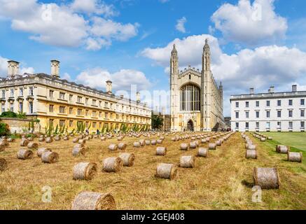 King's College Chapel, with Clare College to the left, King's College, Cambridge, Cambridgeshire, England, UK Stock Photo