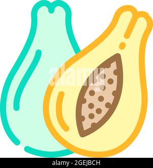 papayas fruit color icon vector illustration Stock Vector