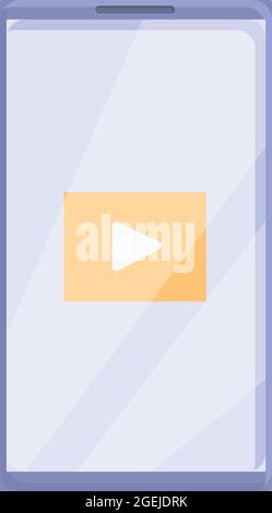 Phone video play icon cartoon vector. Smart movie. Mobile smartphone Stock Vector