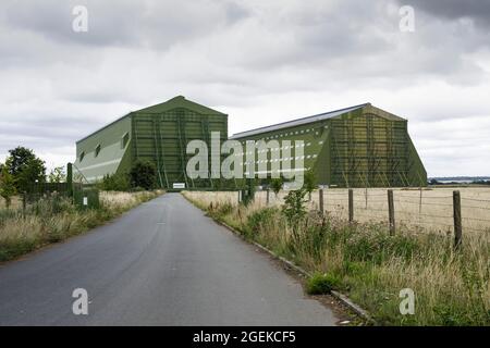 Cardington Studios in Bedfordshire, UK. Two converted hangars at Cardington airfield now house film studios. Stock Photo