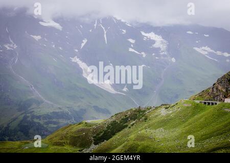 Deep clouds over Grossglockner High Alpine Road in Austria Stock Photo