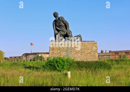 The Political Prisoner (1947) by Idel Ianchelevici at Fort Breendonk (a World War II Nazi prison camp) in Breendonk (province of Antwerp), Belgium