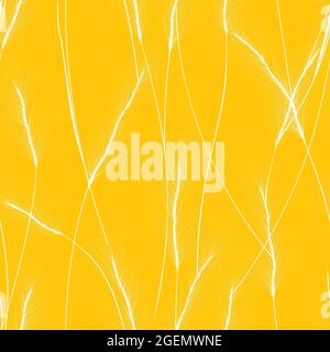 Wheat cereal ears seamless pattern, vector illustration Stock Vector