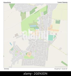 Kutenholz, Germany, Lower Saxony, N 53 28' 53'', E 9 19' 16'', map, Timeless Map published in 2021. Travelers, explorers and adventurers like Florence Nightingale, David Livingstone, Ernest Shackleton, Lewis and Clark and Sherlock Holmes relied on maps to plan travels to the world's most remote corners, Timeless Maps is mapping most locations on the globe, showing the achievement of great dreams Stock Photo