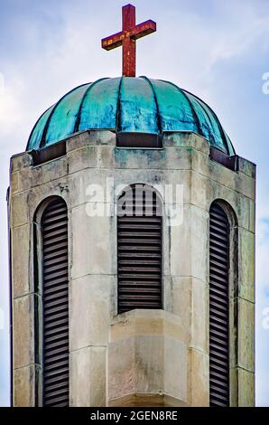 Annunciation Greek Orthodox Cathedral is pictured, Aug. 14, 2021, in Mobile, Alabama. The church, located on Ann Street, held its first mass in 1912. Stock Photo