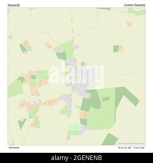 Hustedt, Germany, Lower Saxony, N 52 53' 48'', E 9 5' 48'', map, Timeless Map published in 2021. Travelers, explorers and adventurers like Florence Nightingale, David Livingstone, Ernest Shackleton, Lewis and Clark and Sherlock Holmes relied on maps to plan travels to the world's most remote corners, Timeless Maps is mapping most locations on the globe, showing the achievement of great dreams Stock Photo