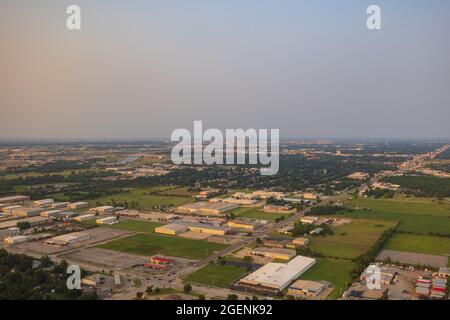 Aerial view of the downtown Oklahoma City at Oklahoma Stock Photo