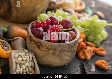 Healthy food as source vitamin PP, dietary fiber and other natural minerals Stock Photo
