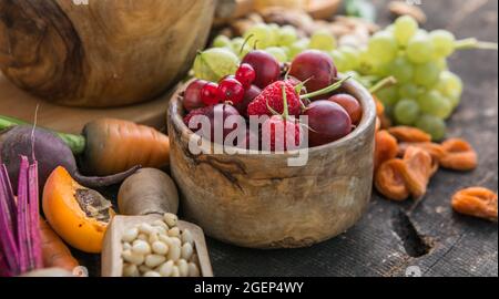 Healthy food as source vitamin PP, dietary fiber and other natural minerals Stock Photo