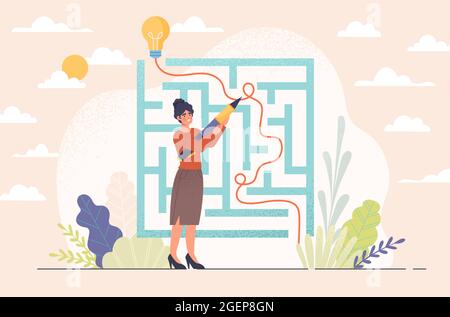 Business solution concept Stock Vector