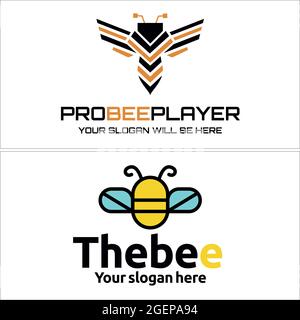 Bee vector illustration logo design Stock Vector