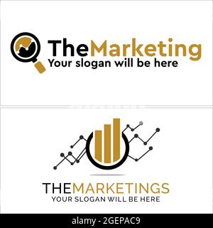 Analysis statistic marketing business logo design Stock Vector