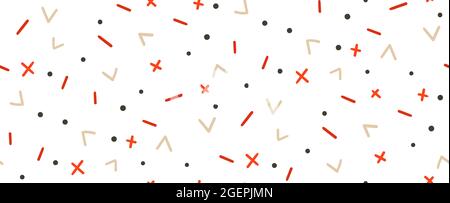 Hand drawn vector abstract fun Merry Christmas time simple seamless pattern isolated on white background Stock Vector