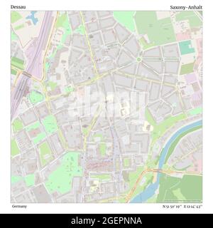 Dessau map city map road map Stock Photo - Alamy