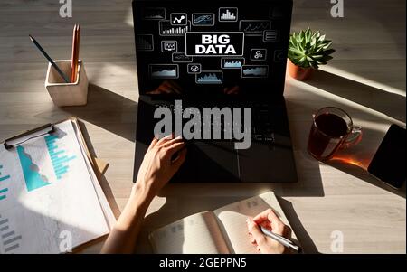 BIG DATA standard methods and tools complex to manipulate or interrogate. Internet and technology concept. Stock Photo