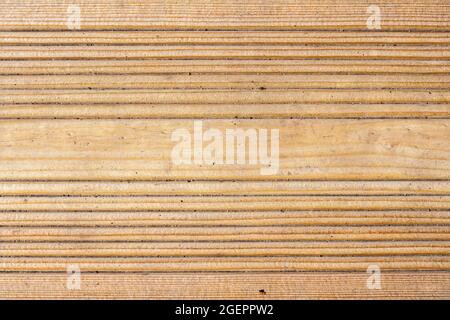 Used treated pine wood timber decking plank boards background, stock photo image Stock Photo