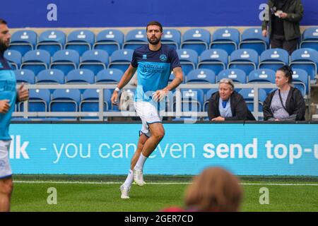 London, UK. 21 August 2021.  QPRs Yoann Barbet warms up before the Sky Bet Championship match between Queens Park Rangers and Barnsley at the Kiyan Prince Foundation Stadium., London on Saturday 21st August 2021. (Credit: Ian Randall | MI News) Credit: MI News & Sport /Alamy Live News