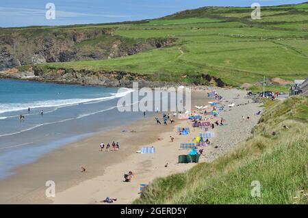 Whitesands Bay (near St David's), Pembrokeshire, Wales, UK Stock Photo