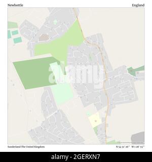 Newbottle, Sunderland, United Kingdom, England, N 54 51' 26'', W 1 28' 55'', map, Timeless Map published in 2021. Travelers, explorers and adventurers like Florence Nightingale, David Livingstone, Ernest Shackleton, Lewis and Clark and Sherlock Holmes relied on maps to plan travels to the world's most remote corners, Timeless Maps is mapping most locations on the globe, showing the achievement of great dreams Stock Photo
