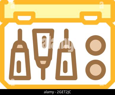 first aid kit with antidote color icon vector illustration Stock Vector