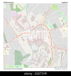 Road Map of Kidderminster, England Stock Photo - Alamy