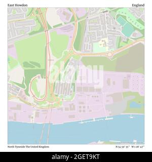 Road Map of Tyneside, North East England Stock Photo - Alamy